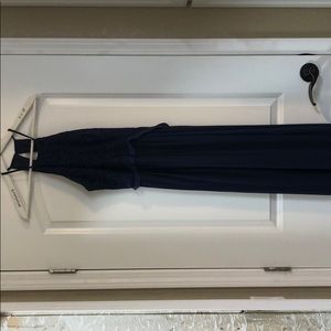 David’s bridal navy bridesmaid dress